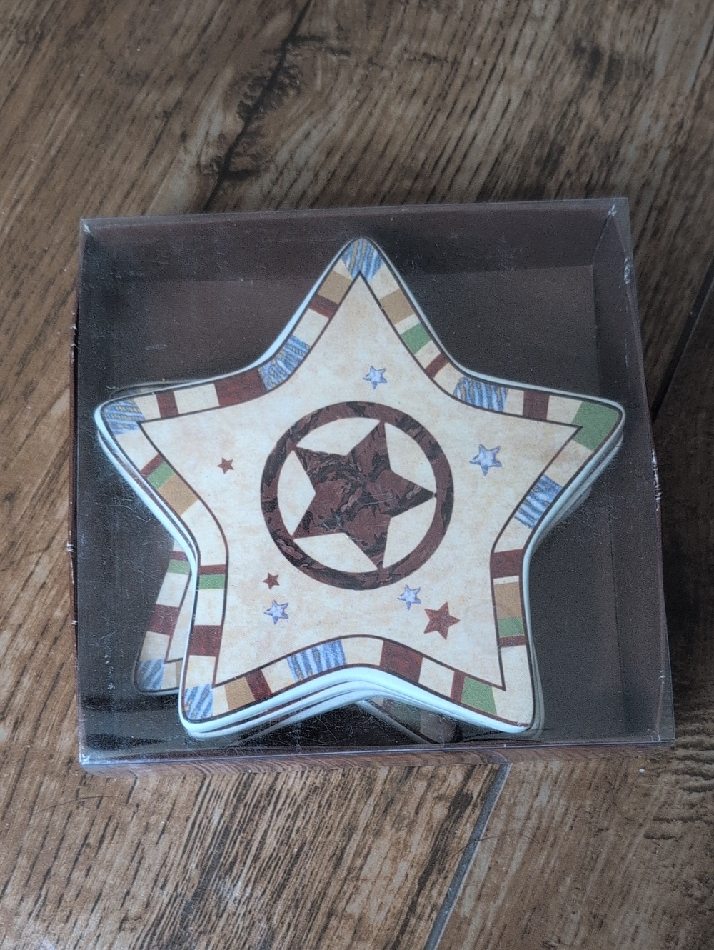 Star-Shaped Decorative Coaster Set in Multicolor - Home Dining Bar